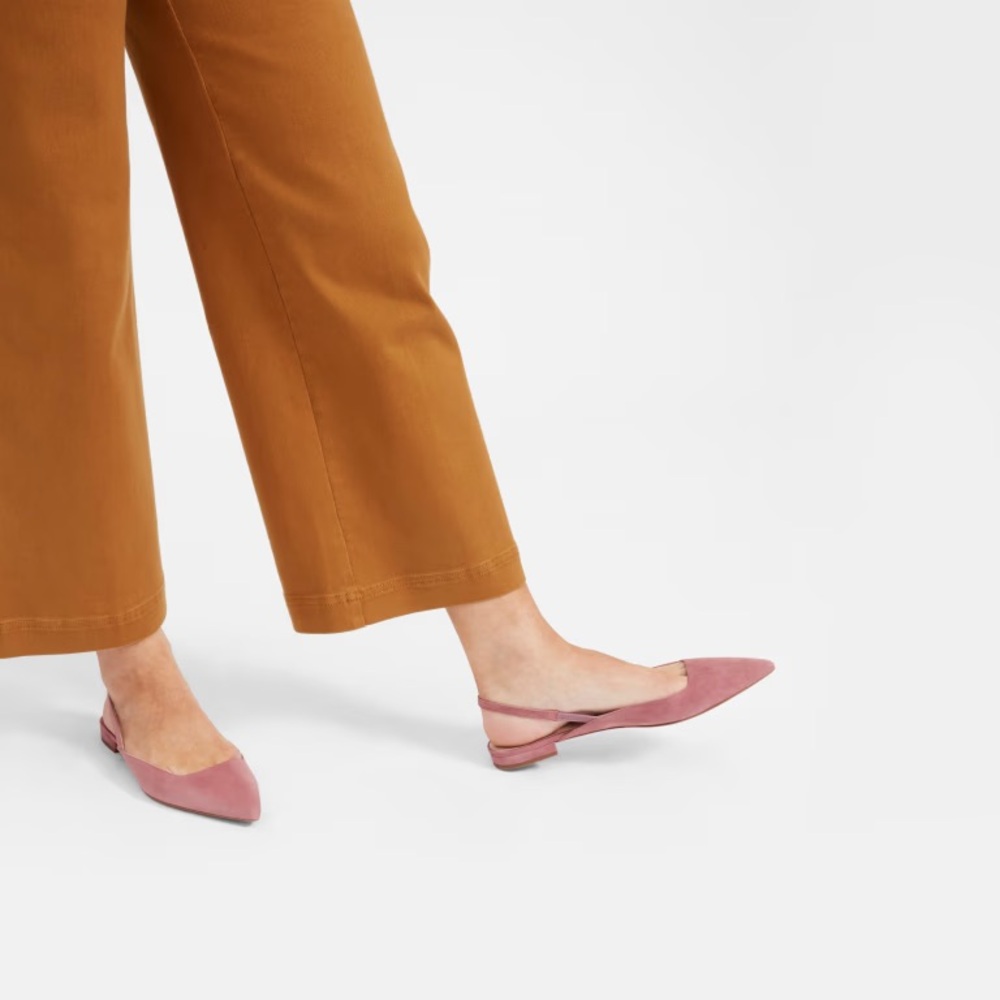 Everlane The editor slingback- rosewood suede